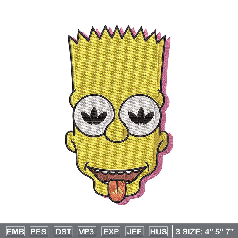 Bart x adidas Embroidery Design, Simpson Embroidery, Embroidery File, Adidas Embroidery, Anime shirt, Digital download.jpg