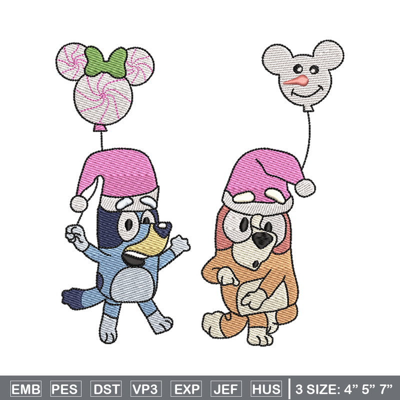 Bluey chrismas embroidery design, Bluey embroidery, Chrismas design, Embroidery file, Embroidery shirt, Digital download.jpg