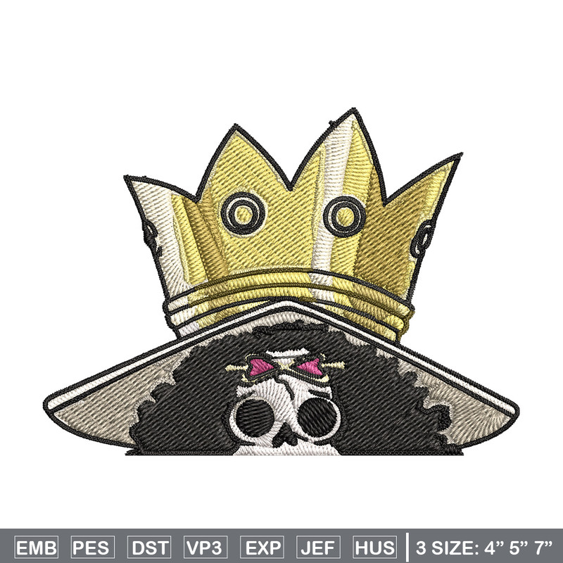 Brook Peeker Embroidery Design, One piece Embroidery, Embroidery File, Anime Embroidery, Anime shirt, Digital download..jpg