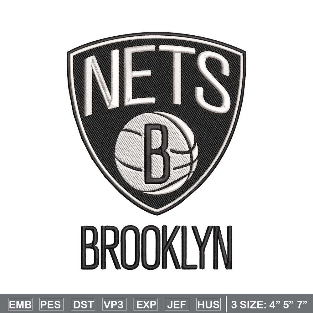 Brooklyn Nets logo embroidery design,NBA embroidery,Sport embroidery, Logo sport embroidery, Embroidery design..jpg