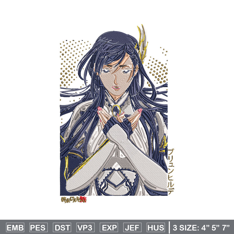 Brunhilde poster Embroidery Design, Ragnarok Embroidery, Embroidery File, Anime Embroidery, Anime shirt,Digital download.jpg