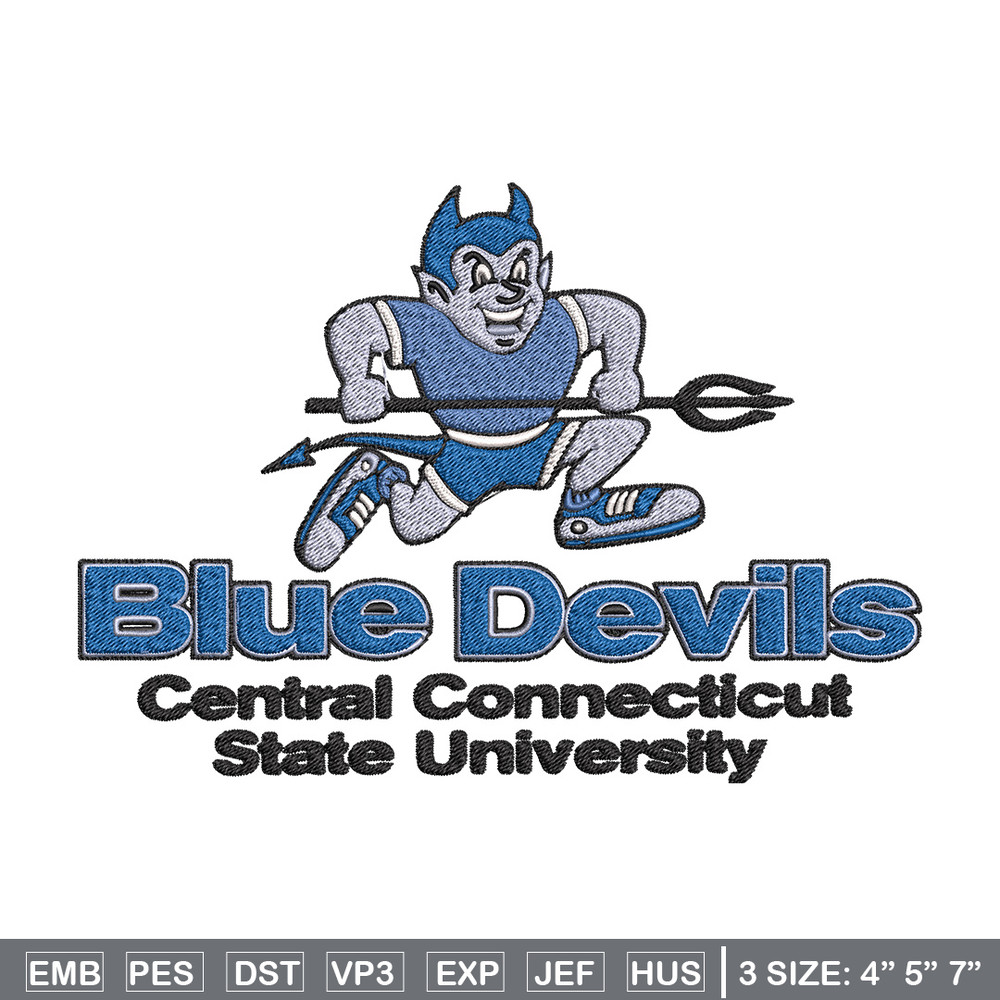 Central Connecticut logo embroidery design, College embroidery,Sport embroidery, logo sport embroidery,Embroidery design.jpg