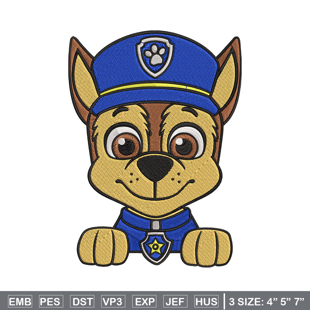 Chase Embroidery Design, Paw Patrol Embroidery, Embroidery File, Anime Embroidery, Anime shirt, Digital download.jpg