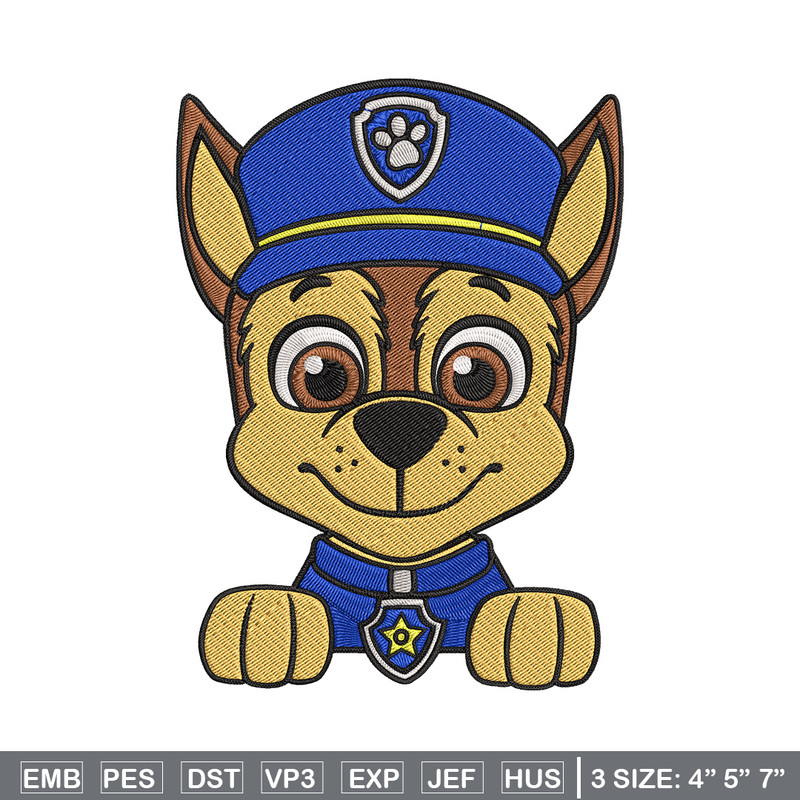 Chase Embroidery Design, Paw Patrol Embroidery, Embroidery File, Anime Embroidery, Anime shirt, Digital download.jpg