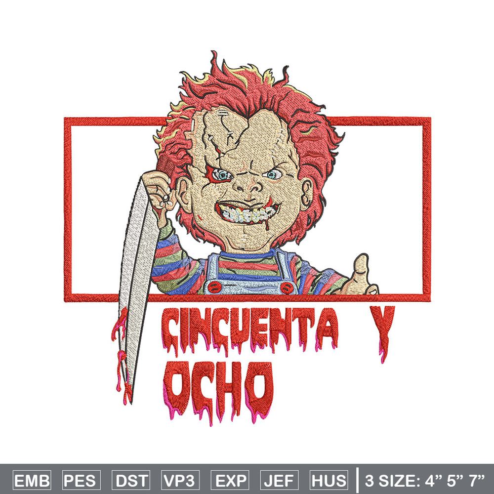 Chucky box Embroidery Design, Horror Embroidery, Embroidery File, Anime Embroidery, Anime shirt, Digital download.jpg