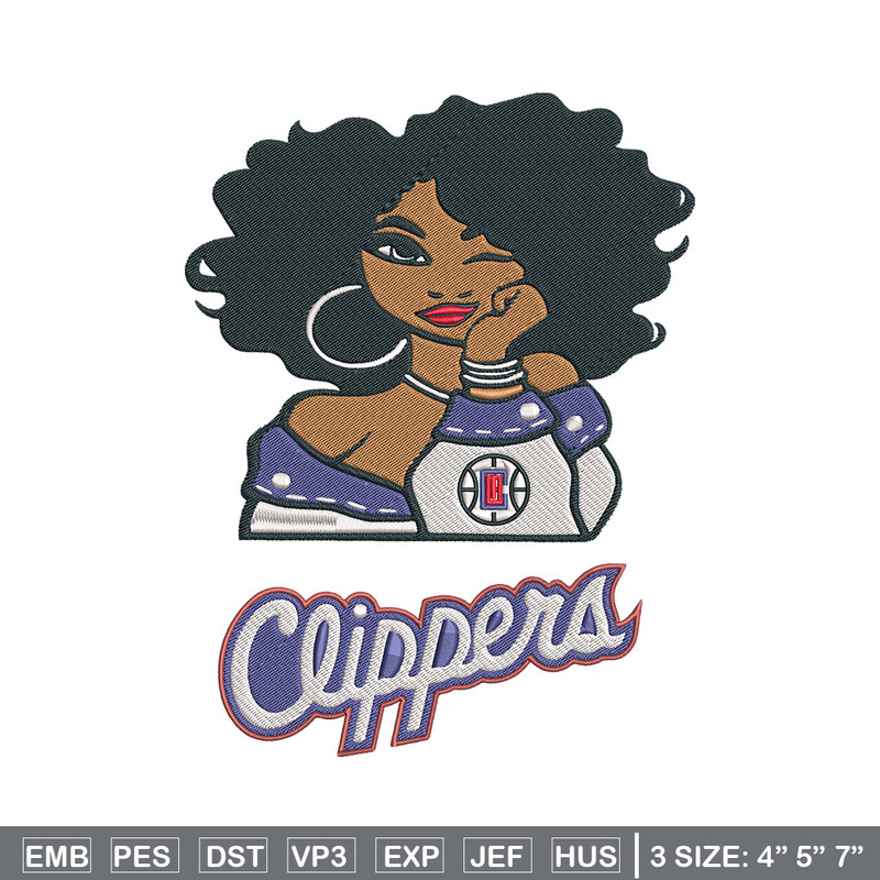 Clippers girl embroidery design, NBA embroidery,Sport embroidery,Embroidery design,Logo sport embroidery.jpg