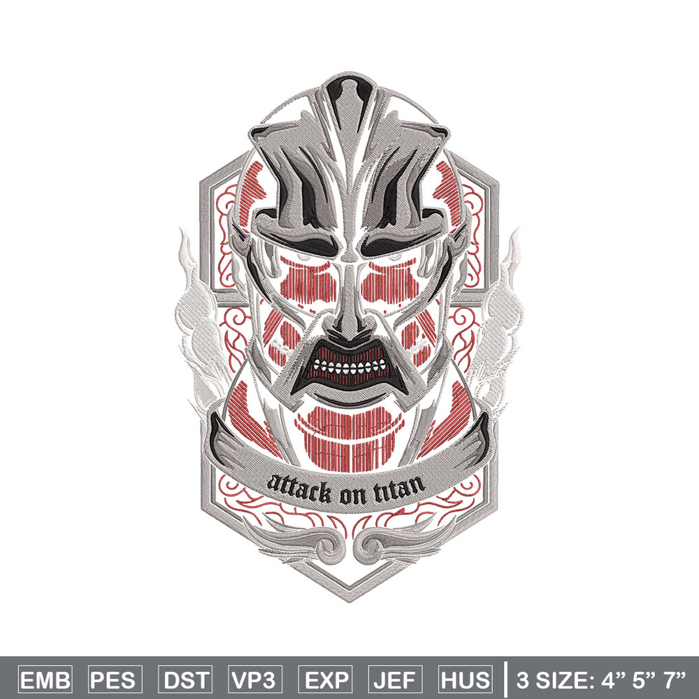 Colossal poster Embroidery Design, Aot Embroidery, Embroidery File, Anime Embroidery, Anime shirt, Digital download.jpg