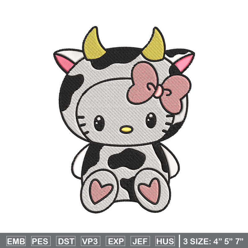Cow Hello Kitty Embroidery Design, Hello Kitty Embroidery, Embroidery File, Cartoon shirt, Digital download..jpg