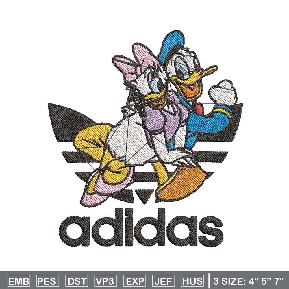 Daisy x duck adidas Embroidery Design, Adidas Embroidery, Brand Embroidery, Embroidery File,Logo shirt,Digital download.jpg