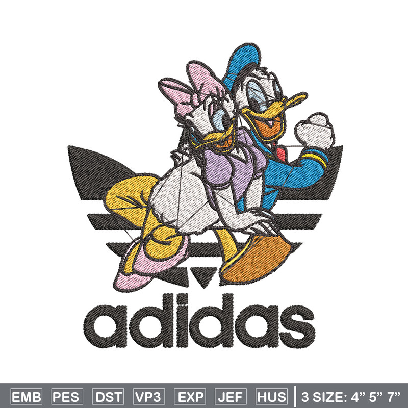 Daisy x duck adidas Embroidery Design, Adidas Embroidery, Brand Embroidery, Embroidery File,Logo shirt,Digital download.jpg
