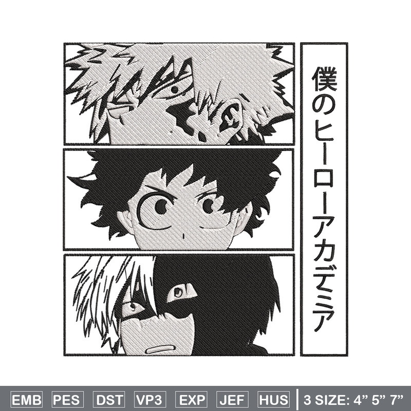 Deku friends Embroidery Design, Mha Embroidery, Embroidery File, Anime Embroidery, Anime shirt,Digital download..jpg