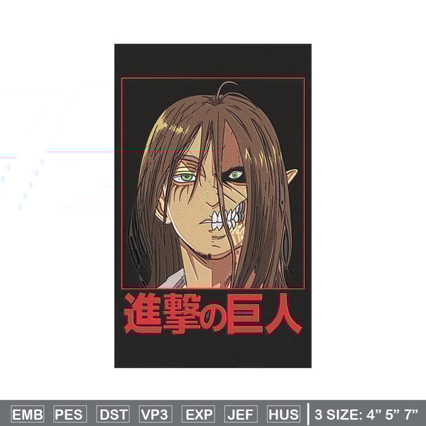 Eren form Embroidery Design, Aot Embroidery,Embroidery File, Anime Embroidery,Anime shirt,Digital download.jpg