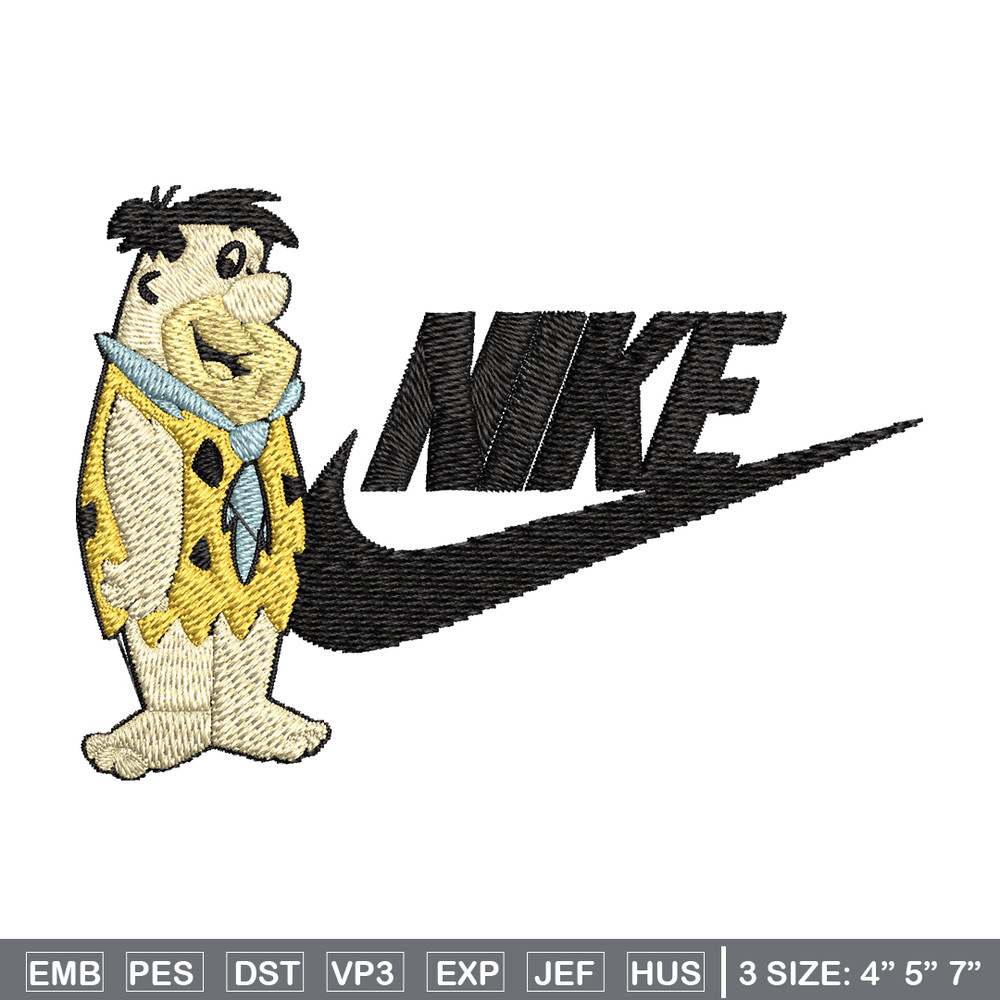 Fred Flintstone Nike Embroidery design, Fred Flintstone Embroidery, Nike design, Embroidery file, Instant download..jpg