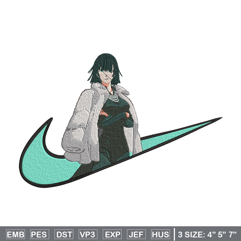 Fubuki x nike Embroidery Design, One punch man Embroidery,Embroidery File,Nike Embroidery,Anime shirt,Digital download.jpg