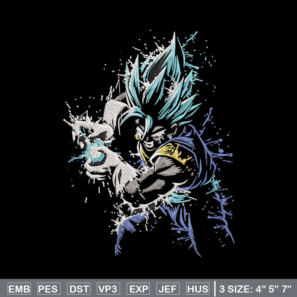 Gogeta Embroidery Design, Dragonball Embroidery, Embroidery File, Anime Embroidery, Anime shirt, Digital download.jpg