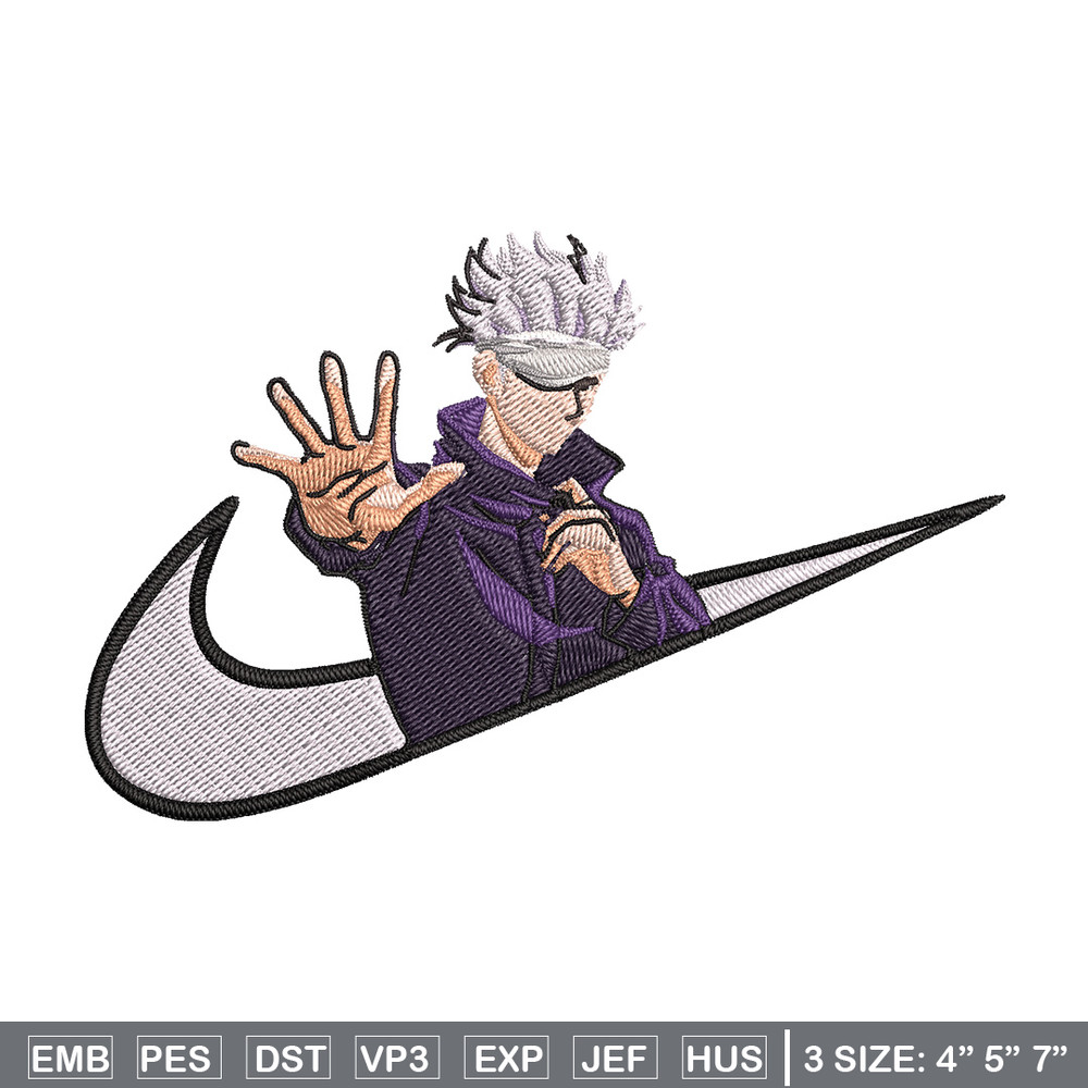 Gojo x nike Embroidery Design, Jujutsu Embroidery, Embroidery File, Nike Embroidery, Anime shirt, Digital download..jpg