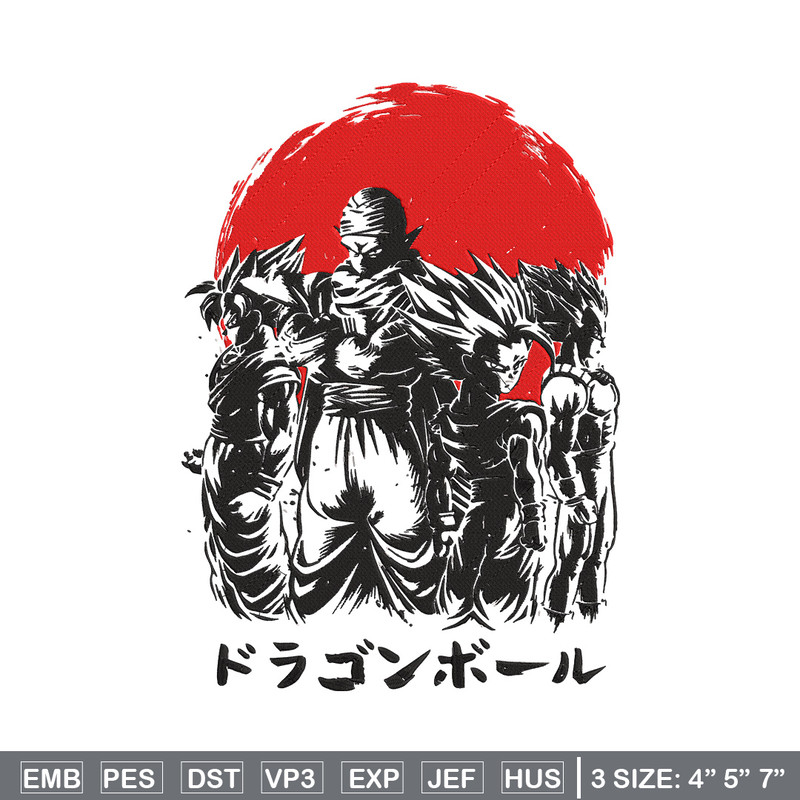 Goku friends Embroidery Design, Dragonball Embroidery, Embroidery File, Anime Embroidery, Anime shirt, Digital download.jpg