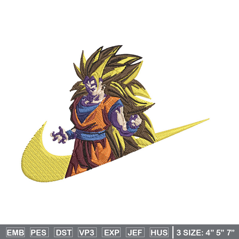 Goku ssj 3 Embroidery Design, Dragonball Embroidery, Embroidery File, Nike Embroidery, Anime shirt, Digital download.jpg