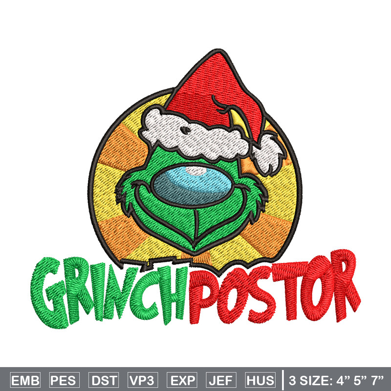 Grinch postor Christmas Embroidery design, Grinch christmas Embroidery, Grinch design, Embroidery file, Instant download.jpg