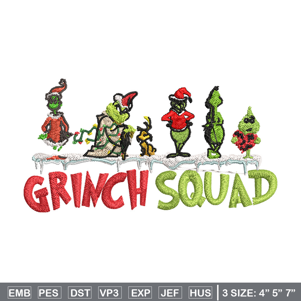Grinch squad christmas Embroidery design, Grinch Christmas Embroidery, Grinch design, Embroidery File, Digital download..jpg