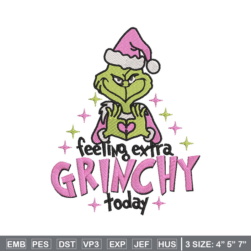 Grinch today embroidery design, Grinch embroidery, Chrismas design,Embroidery shirt, Embroidery file, Digital download.jpg