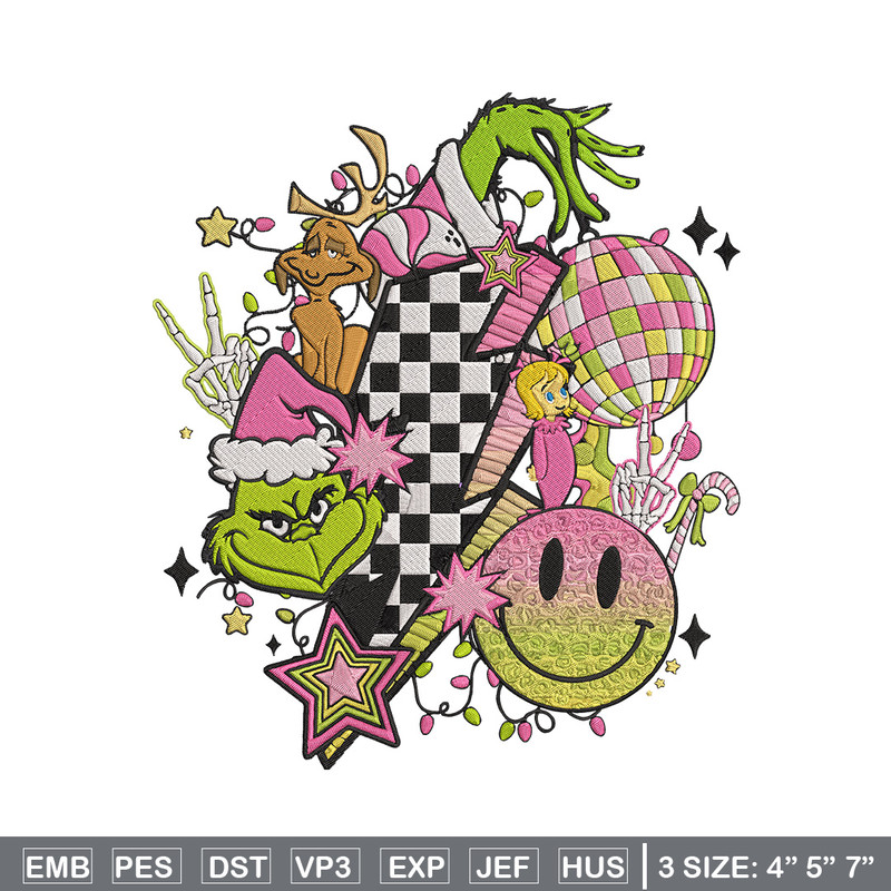 Grinch x smile icon Embroidery Design,Grinch Embroidery,Embroidery File,Chrismas Embroidery,Anime shirt,Digital download.jpg