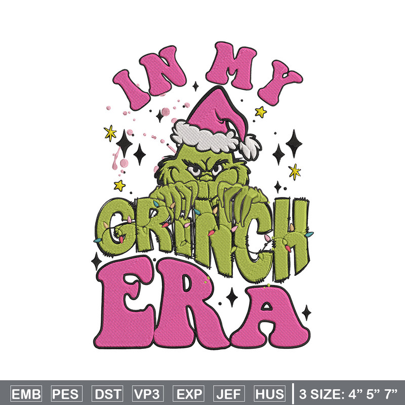 Grinchy era Embroidery Design, Grinch Embroidery, Embroidery File,Chrismas Embroidery, Anime shirt, Digital download.jpg