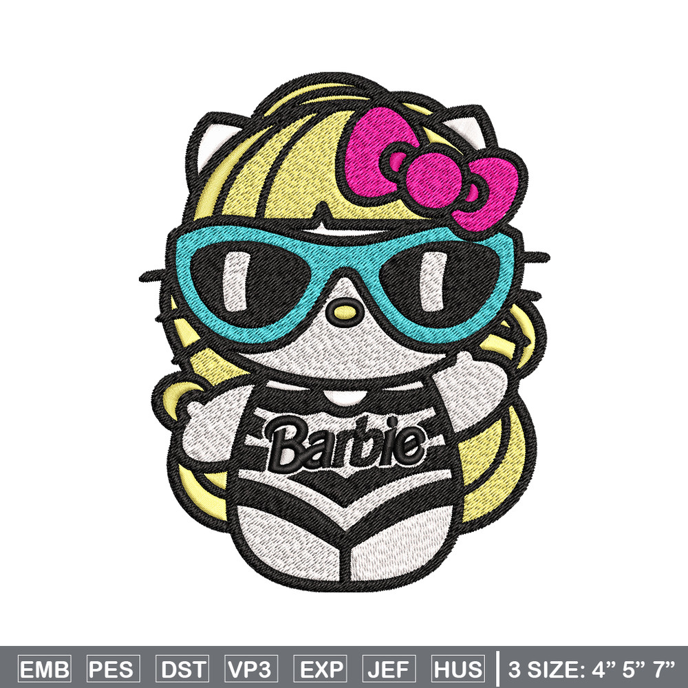 Hello Kitty Barbie Embroidery design, Hello Kitty Barbie Embroidery, logo design, Embroidery File, Digital download..jpg