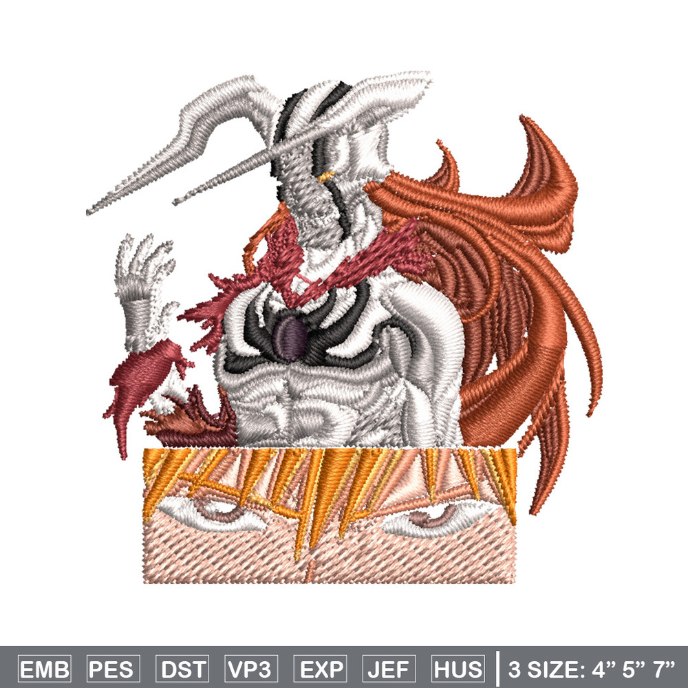 Ichigo demon Embroidery Design, Bleach Embroidery, Embroidery File, Anime Embroidery, Anime shirt, Digital download.jpg