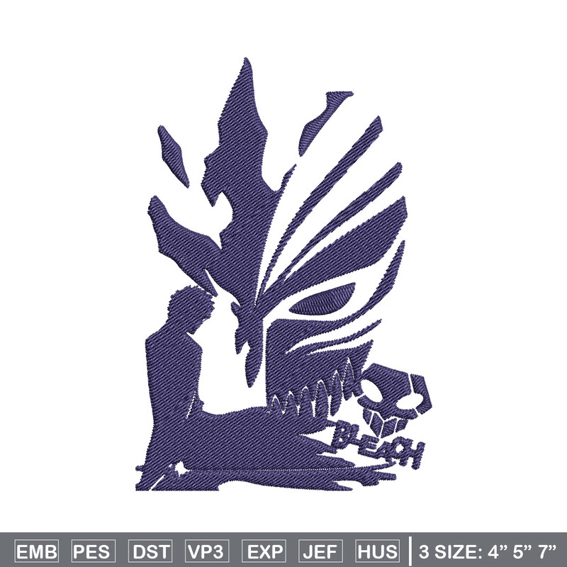 Ichigo mask Embroidery Design, Bleach Embroidery, Embroidery File, Anime Embroidery,Anime shirt, Digital download.jpg