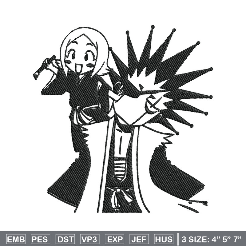 Kenpachi chibi Embroidery Design, Bleach Embroidery, Embroidery File, Anime Embroidery, Anime shirt, Digital download.jpg