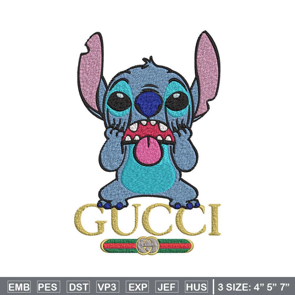 Logo Gucci Stitch Embroidery design, Disney Embroidery, Disney design, Embroidery File, cartoon shirt, Digital download..jpg