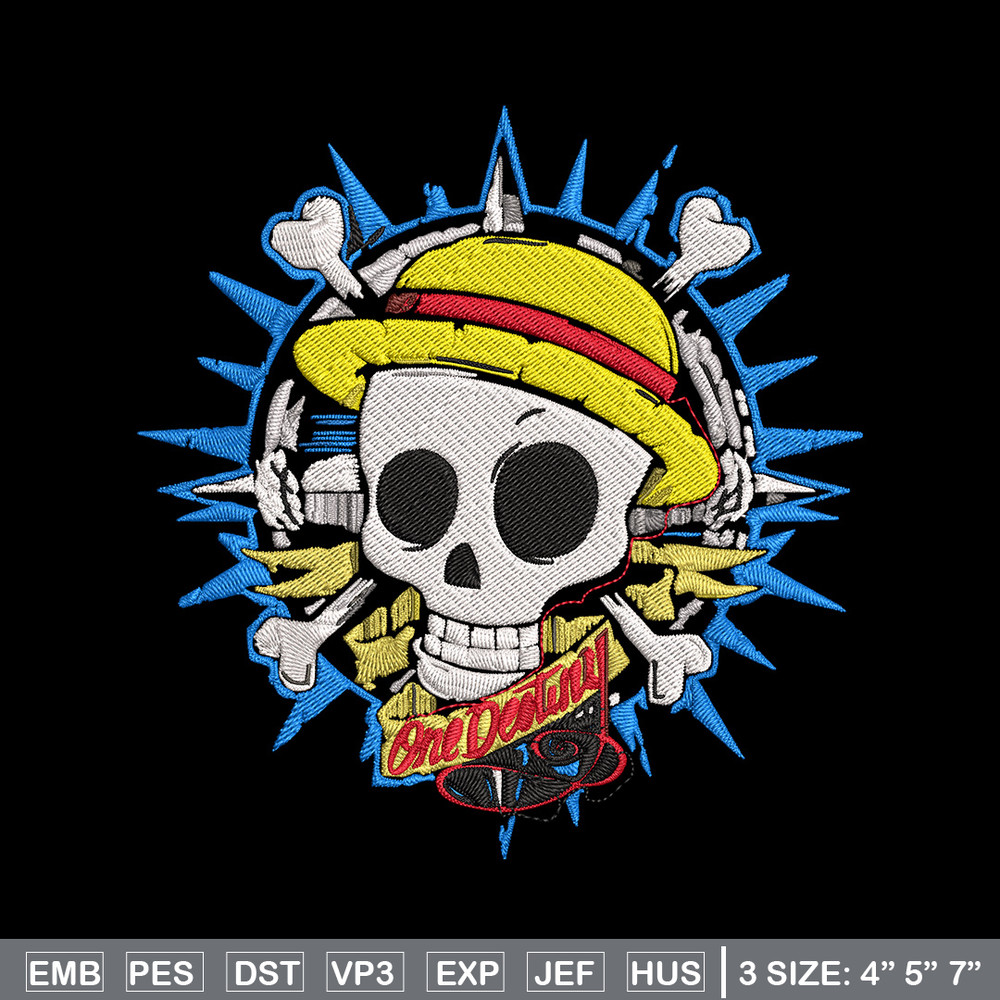 Logo One piece Embroidery Design, One piece Embroidery, Embroidery File, Anime Embroidery, Anime shirt,Digital download.jpg