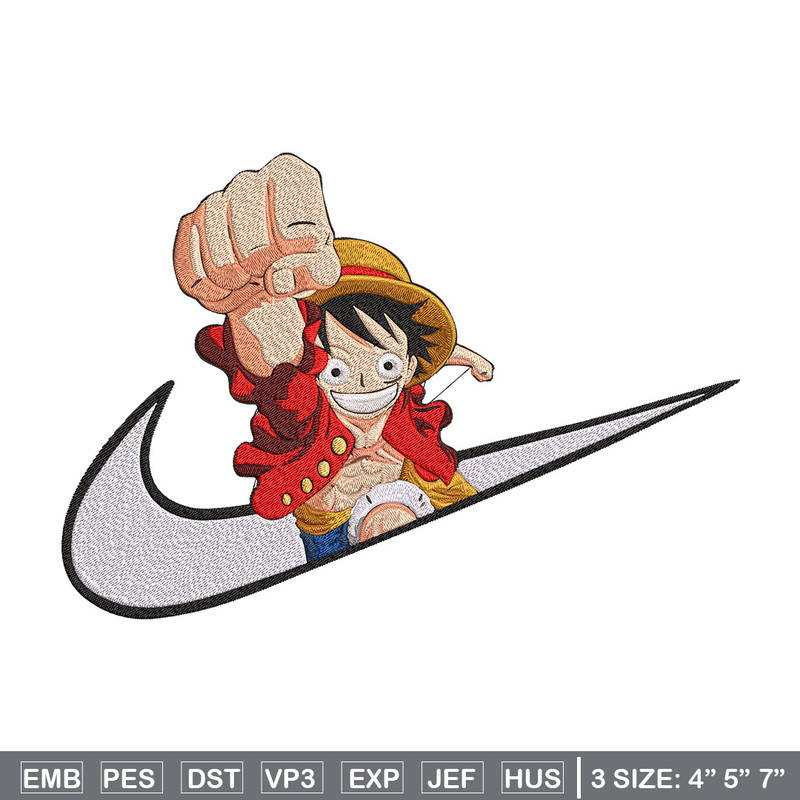 Luffy nike Embroidery Design, One piece Embroidery, Embroidery File, Nike Embroidery, Anime shirt, Digital download..jpg