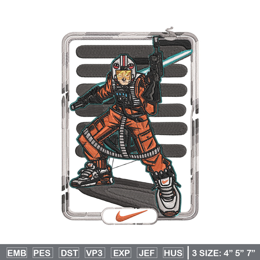 Luke Skywalker Embroidery Design, Star Wars Embroidery, Embroidery File, Nike Embroidery, Anime shirt, Digital download.jpg