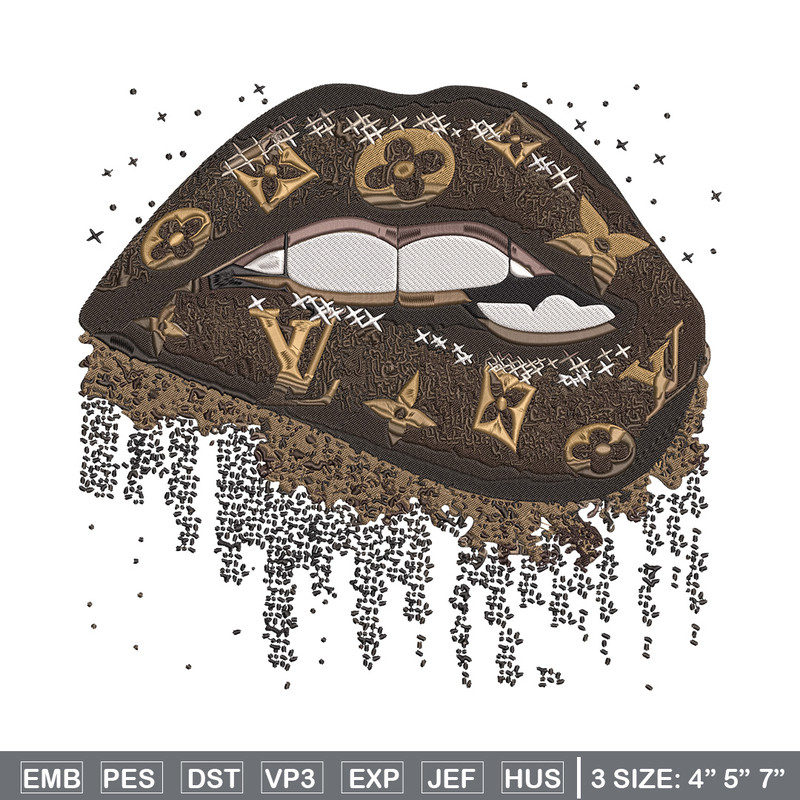 LV lips Embroidery Design, Logo Embroidery, Embroidery File, LV Embroidery, Anime shirt, Digital download.jpg