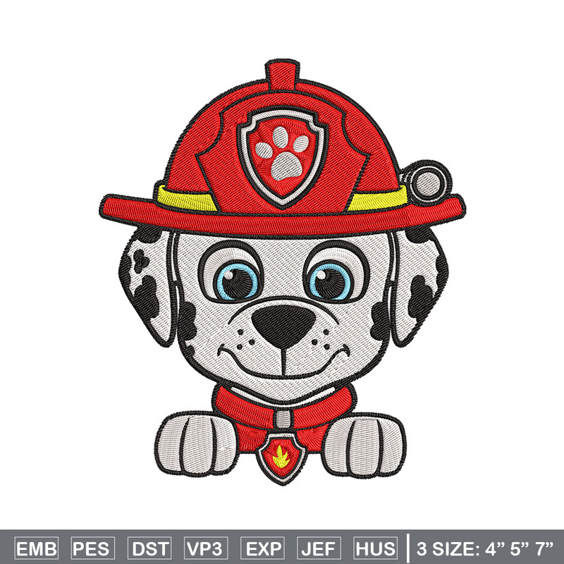 Marshall dog Embroidery Design, Paw patrol Embroidery, Embroidery File, Anime Embroidery, Anime shirt, Digital download..jpg