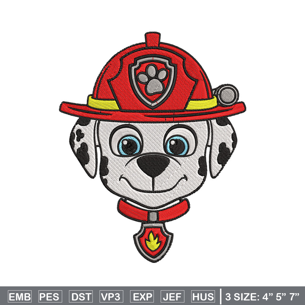 Marshall dog Embroidery Design, Paw patrol Embroidery, Embroidery File, Anime Embroidery, Anime shirt, Digital download.jpg