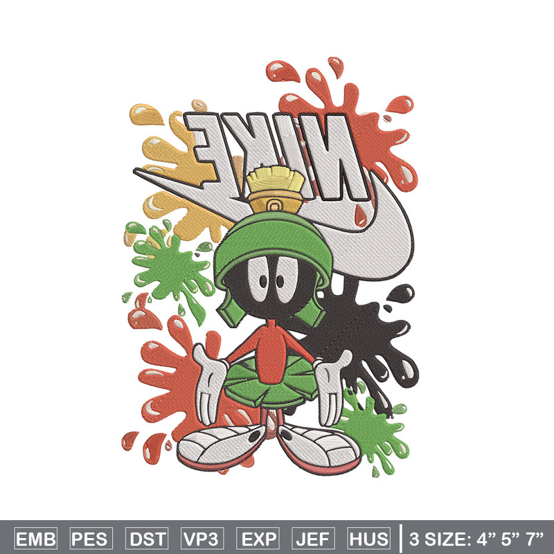 Marvin x nike Embroidery Design, Marvin Embroidery, Embroidery File, Anime Embroidery, Anime shirt, Digital download.jpg