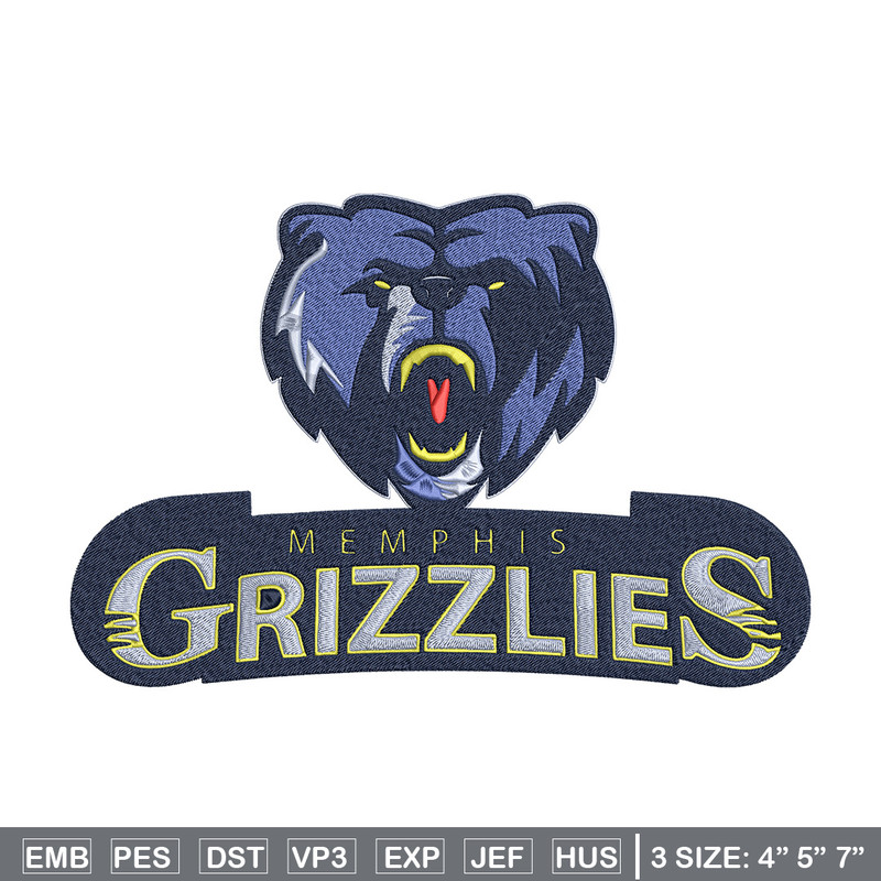 Memphis Grizzlies logo embroidery design, NBA embroidery, Sport embroidery,Embroidery design, Logo sport embroidery..jpg