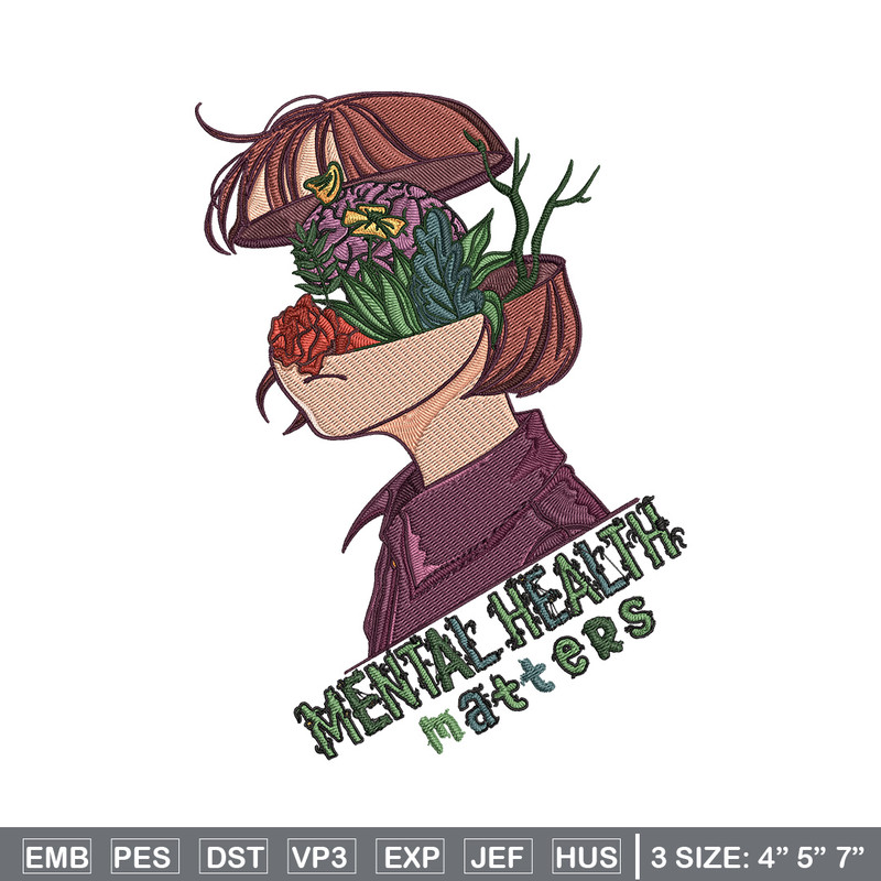 Mental Health Embroidery Design, Matters Embroidery, Embroidery File, Anime Embroidery, Anime shirt, Digital download.jpg