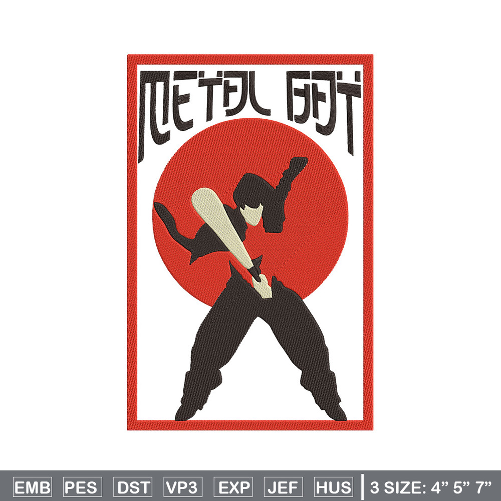 Metal bat Embroidery Design, One punch man Embroidery, Embroidery File, Anime Embroidery, Anime shirt, Digital download..jpg