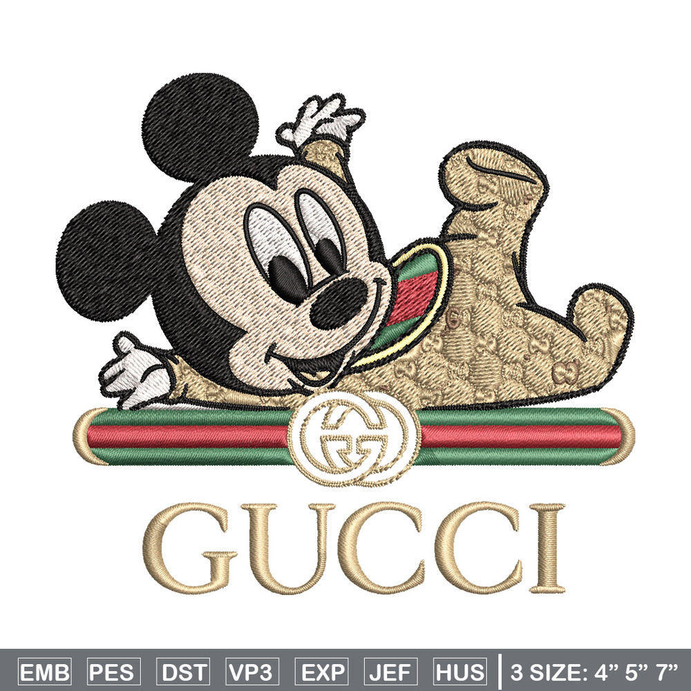 Mickey baby gucci Embroidery Design,Gucci Embroidery, Embroidery File, Logo shirt, Sport Embroidery, Digital download.jpg