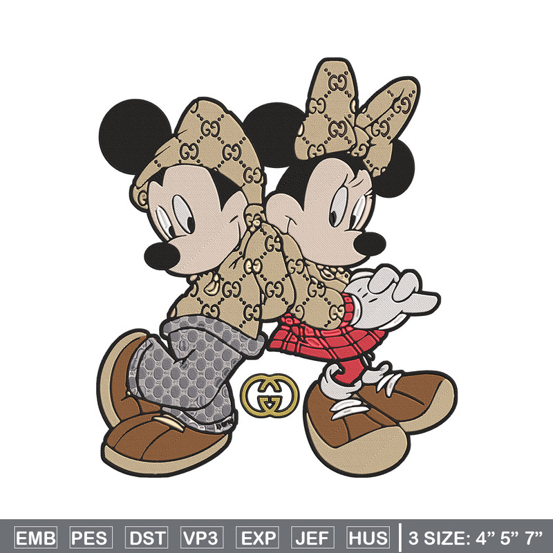 Mickey couple Embroidery Design, Mickey Embroidery, Embroidery File, Gucci Embroidery, Anime shirt, Digital download.jpg