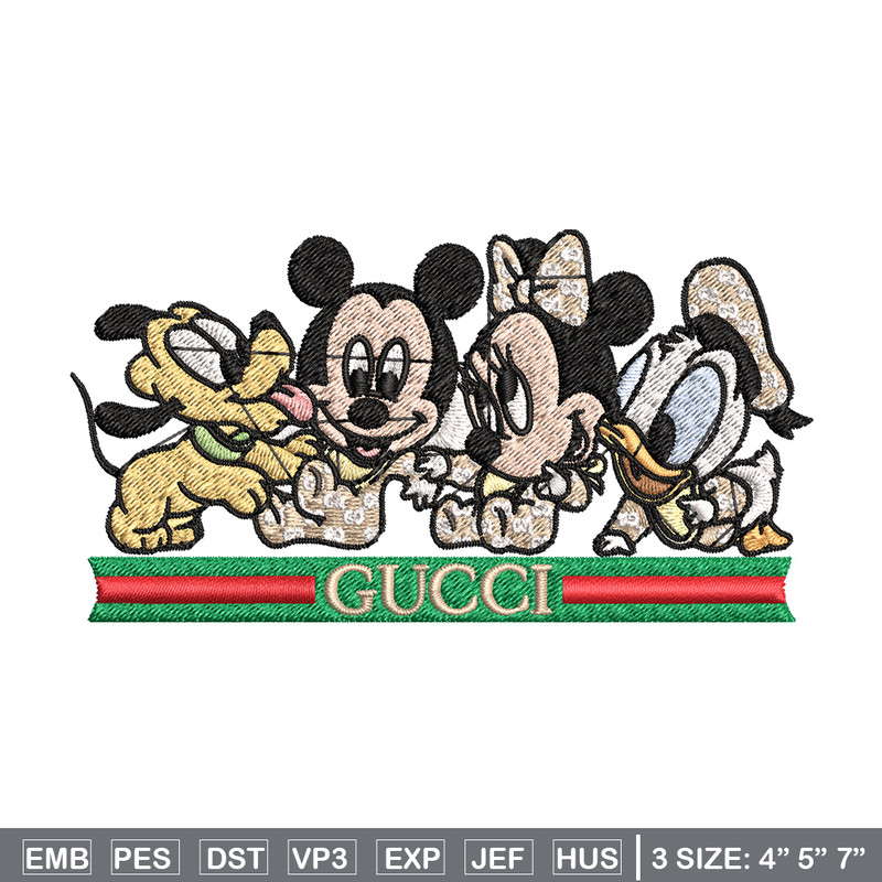 Mickey friends Embroidery Design, Gucci Embroidery, Embroidery File, Logo shirt, Sport Embroidery, Digital download.jpg