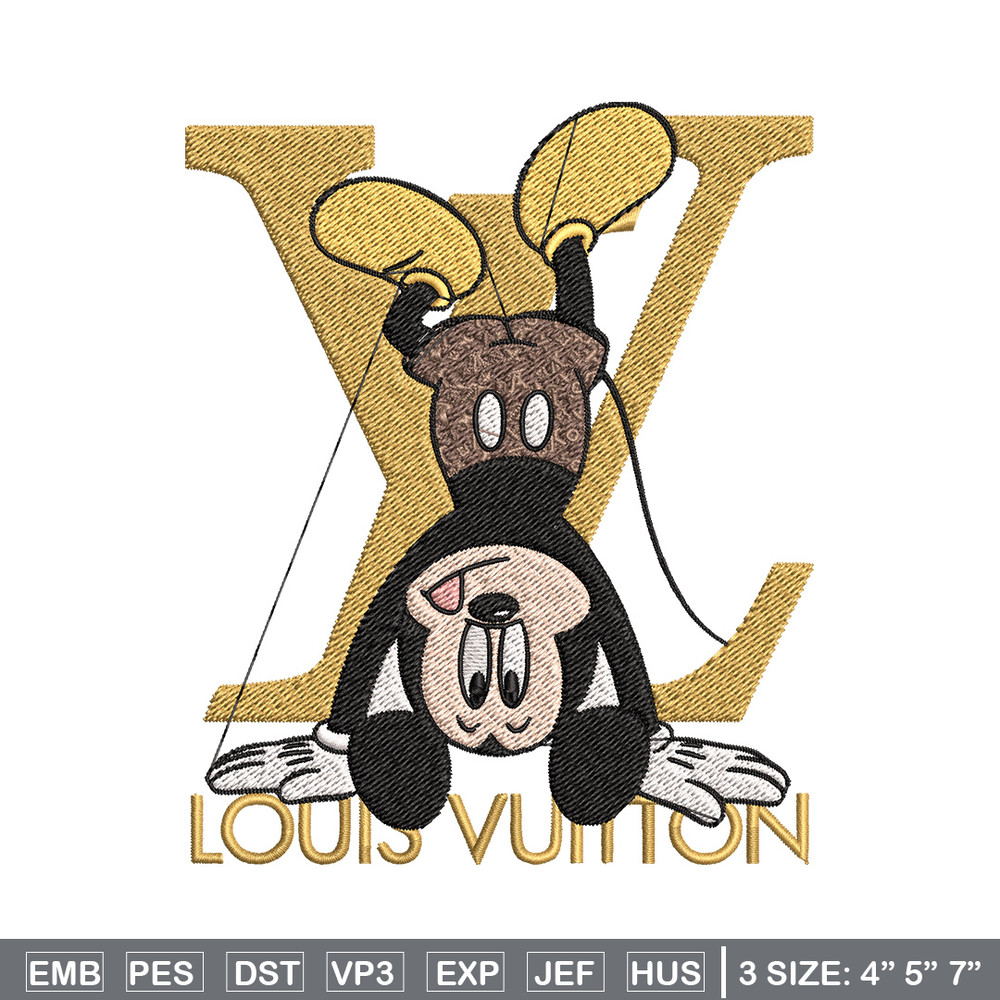Mickey logo lv Embroidery Design, Lv Embroidery, Embroidery File, Disney Embroidery, Logo shirt, Digital download.jpg