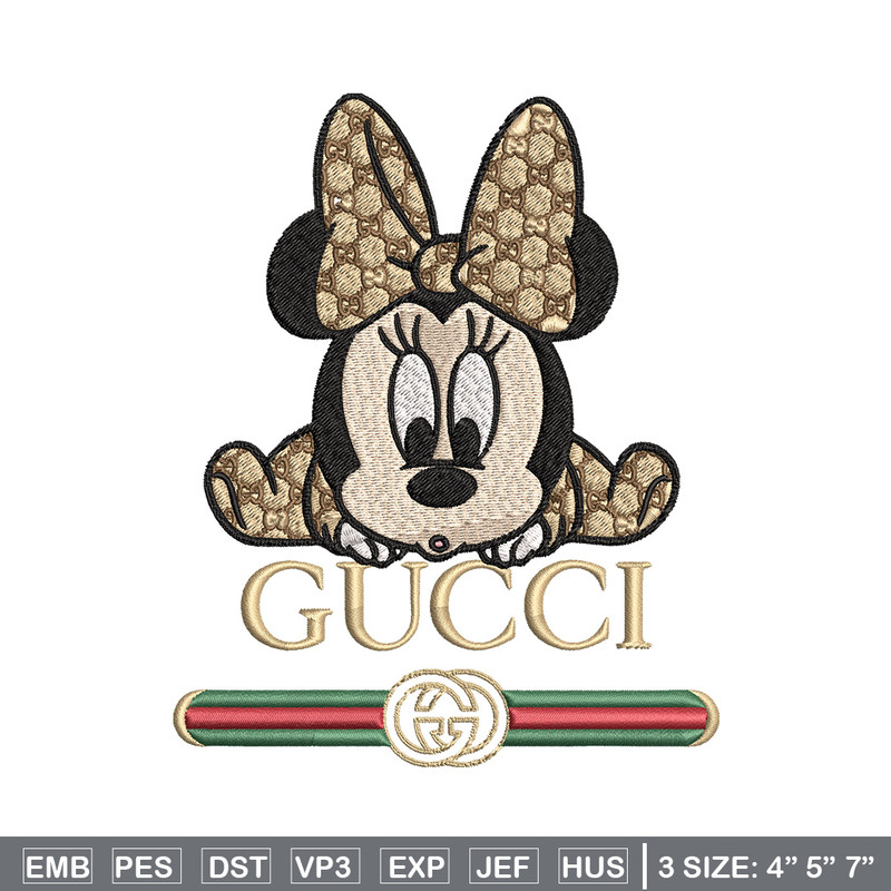 Minnie baby gucci Embroidery Design,Gucci Embroidery, Embroidery File, Logo shirt, Sport Embroidery, Digital download.jpg