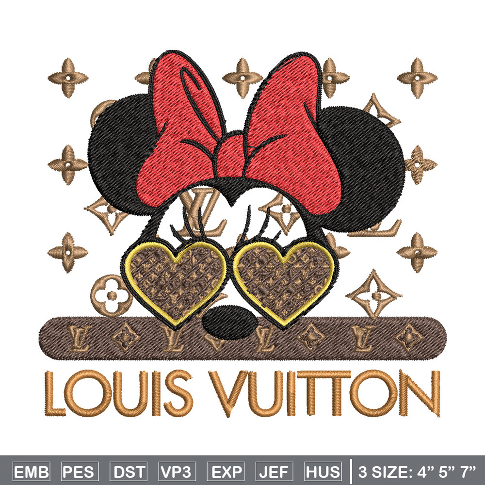 Minnie love lv Embroidery Design, Lv Embroidery, Embroidery File, Brand Embroidery, Logo shirt, Digital download.jpg