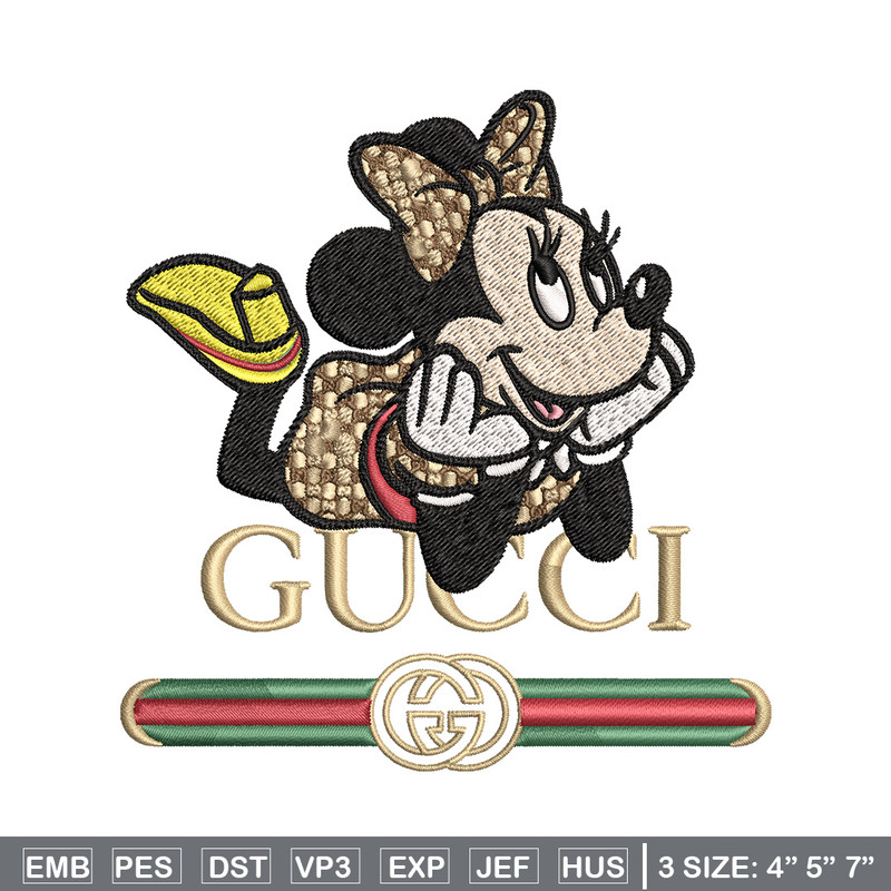 Minnie smile gucci Embroidery Design, Gucci Embroidery, Brand Embroidery, Logo shirt, Embroidery File, Digital download.jpg
