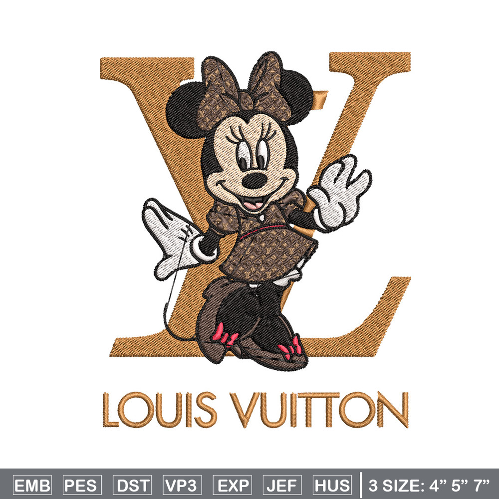 Minnie smile lv Embroidery Design, Lv Embroidery, Embroidery File, Brand Embroidery, Logo shirt, Digital download.jpg